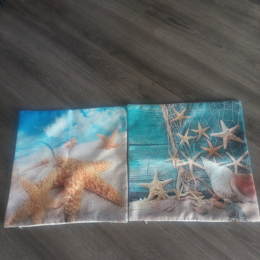 Coastal Starfish Pillow Covers